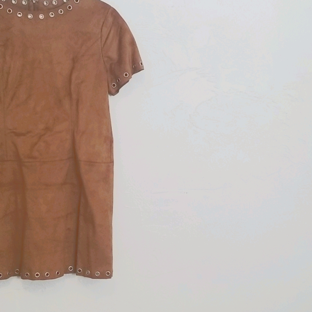 Faux Suede Tshirt Dress